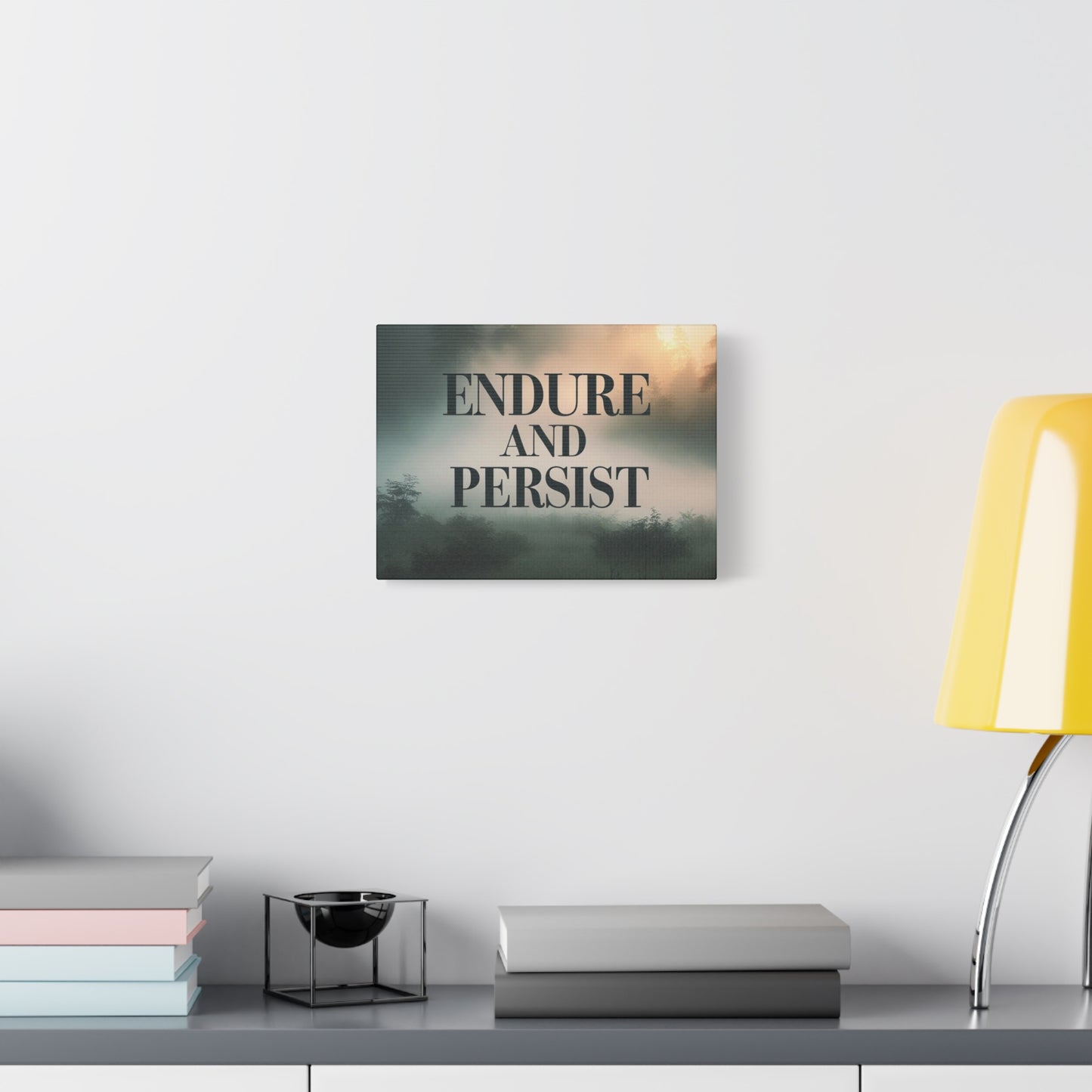 "Endure and Persist" - Motivational Forest Canvas Print