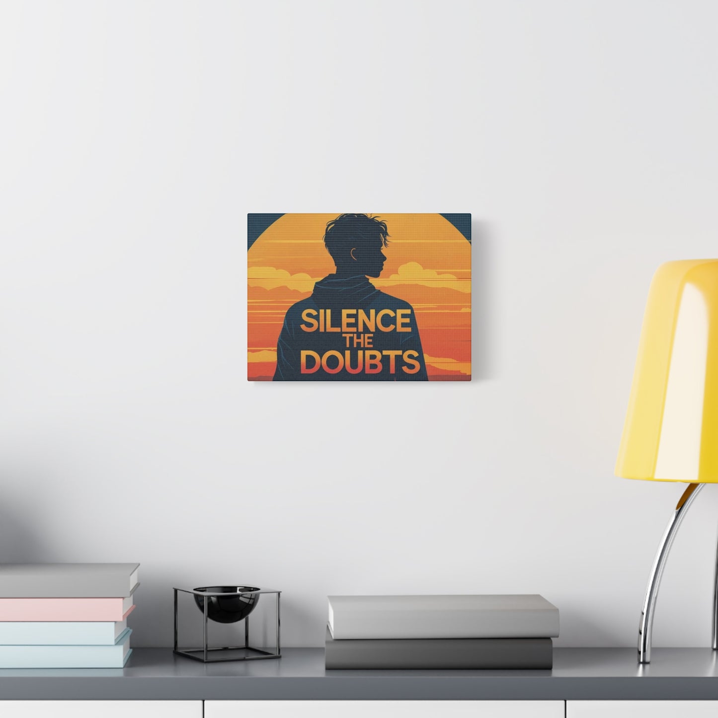 "Silence The Doubts" - Inspirational Canvas Wall Art | Motivational Quote Print