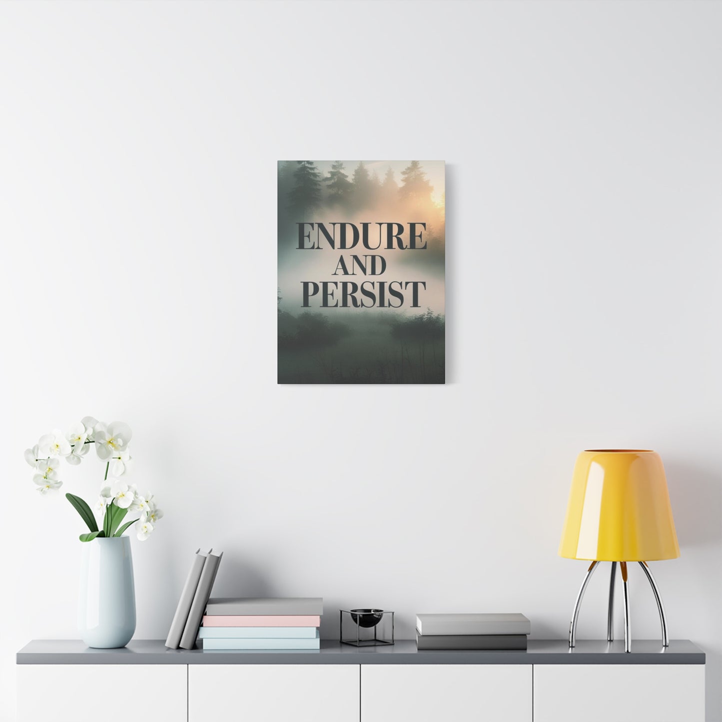 "Endure and Persist" - Motivational Forest Canvas Print