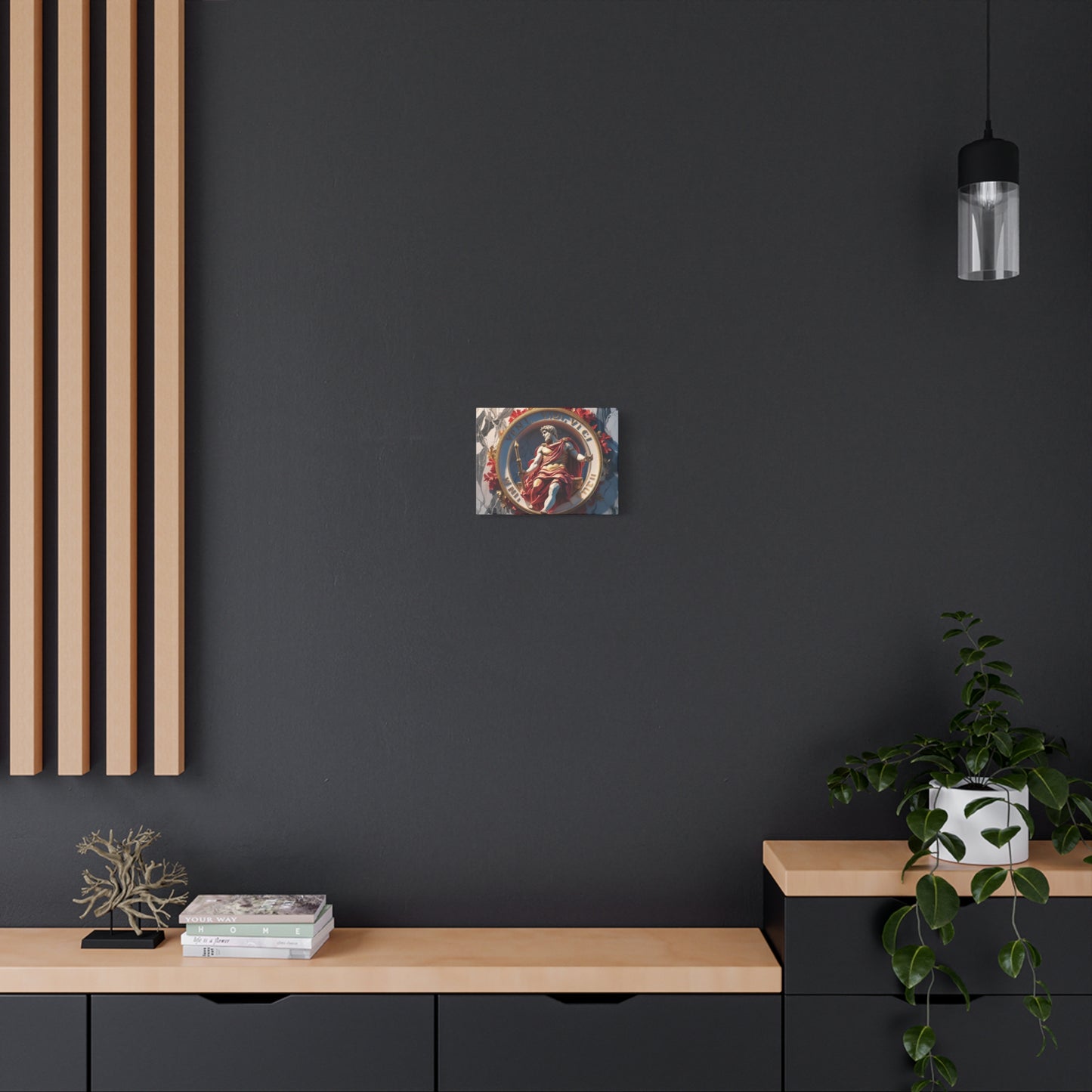 "Veni Vidi Vici" - Classical Roman Emperor Canvas Wall Art | Motivational Quote Print