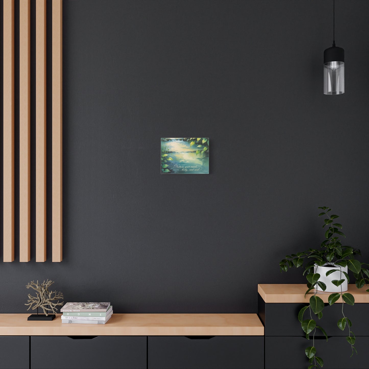 "Flowing Serenity" - Wellness Waterfall Canvas Print