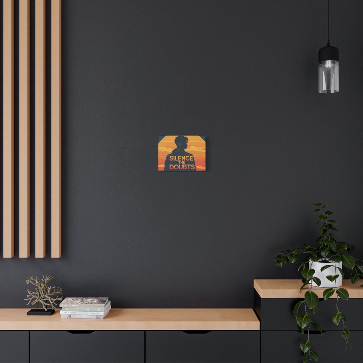"Silence The Doubts" - Inspirational Canvas Wall Art | Motivational Quote Print