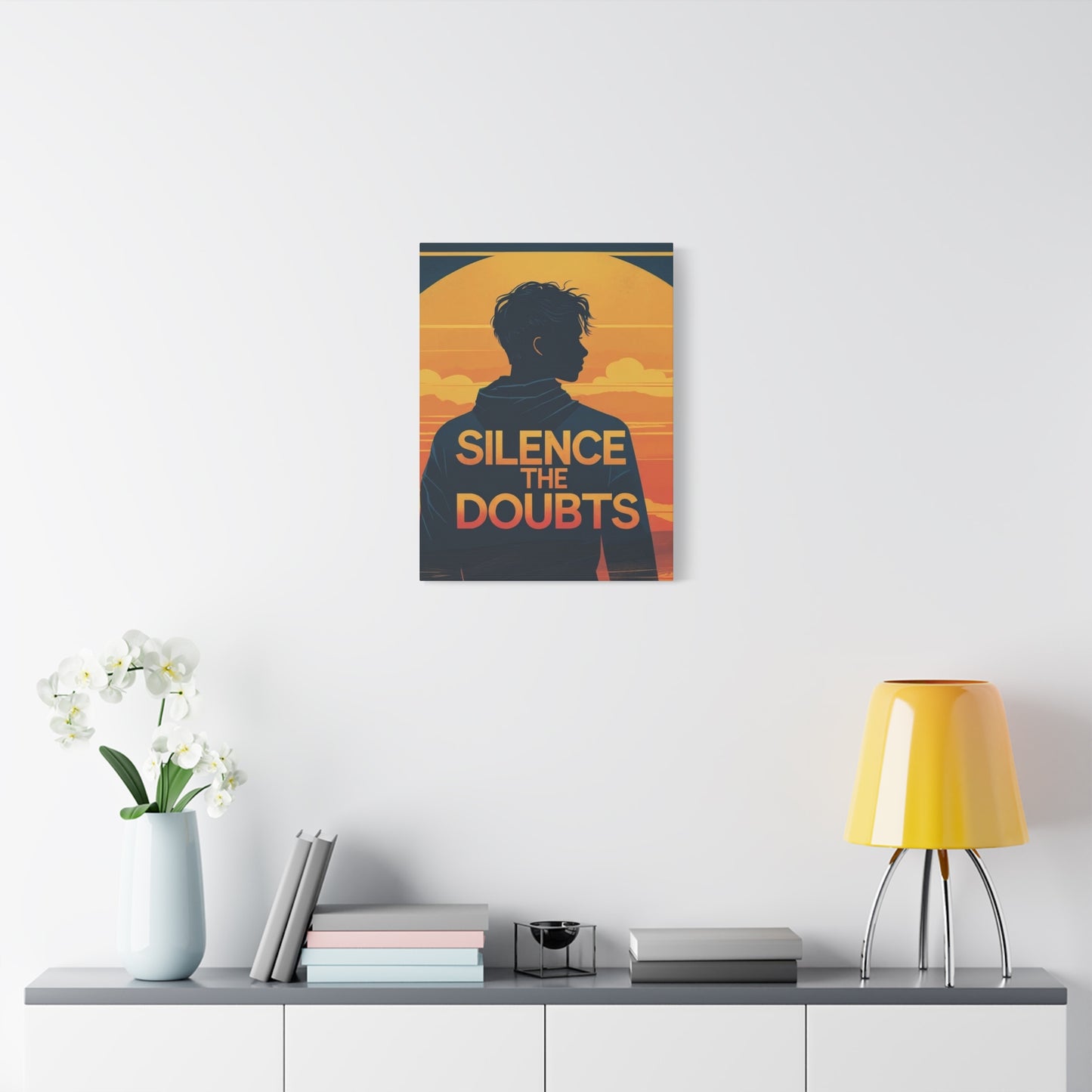 "Silence The Doubts" - Inspirational Canvas Wall Art | Motivational Quote Print