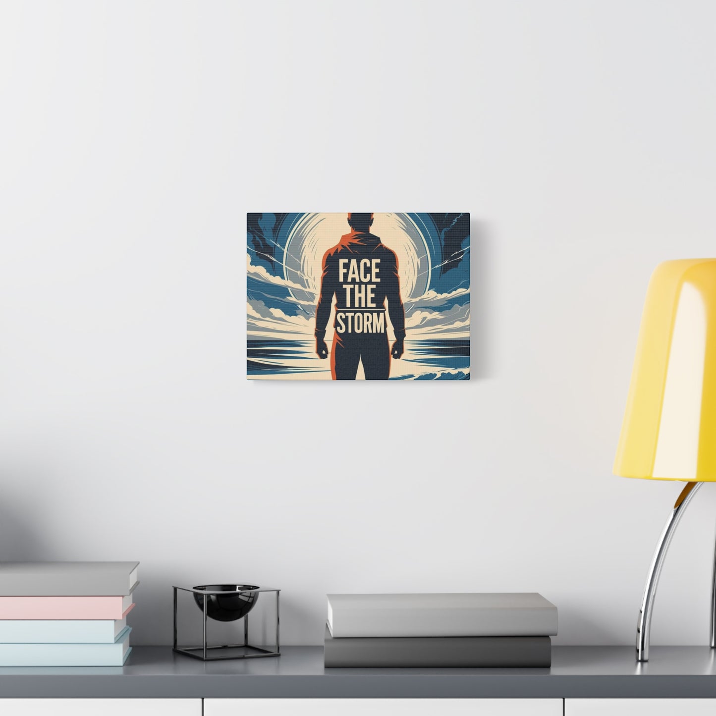 "Face The Storm" - Motivational Canvas Wall Art | Inspirational Quote Print