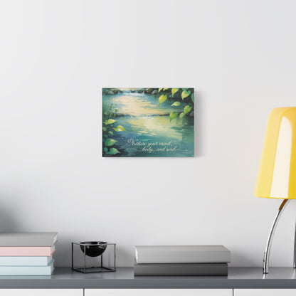 "Flowing Serenity" - Wellness Waterfall Canvas Print